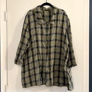 Cut Loose Green & Navy Plaid Button-down Shirt